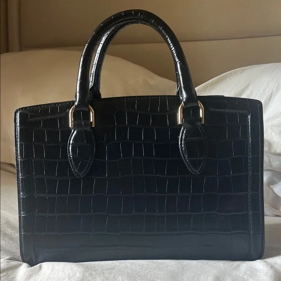 Michael Kors Black Croc-Embossed Satchel : Never Used ( not even once ) - Picture 5 of 6